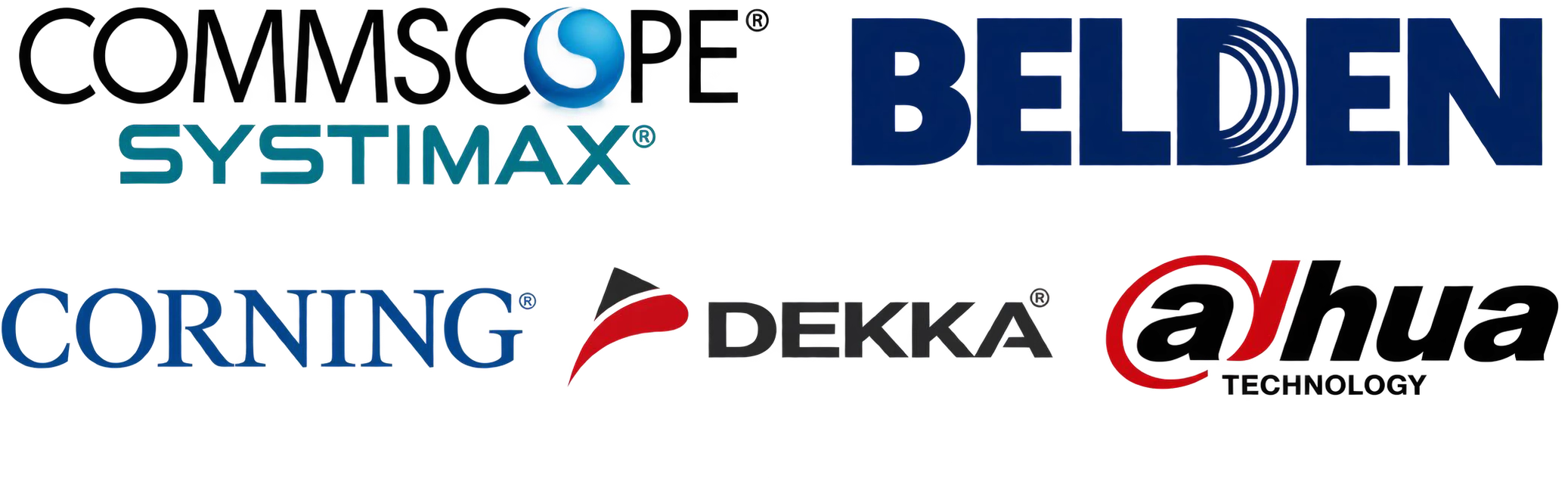 CommScope SYSTIMAX, Belden, Corning, DEKKA and Dahua
