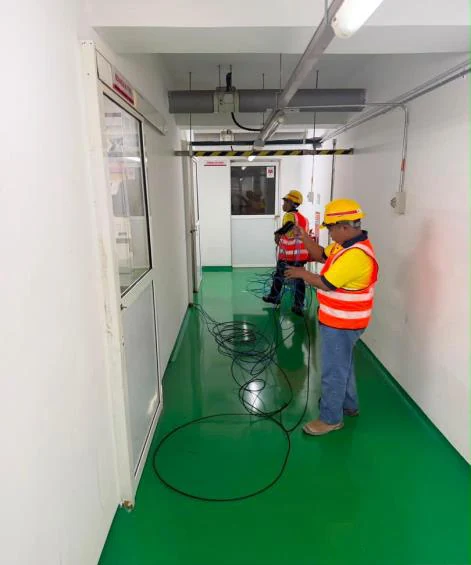 Working inside operational facilities — TAS team photograph